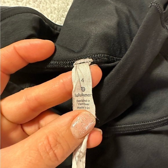 Lululemon Black Fast & Free 7/8 Tight II Nulux Athletic Leggings Non Reflective - Picture 9 of 12